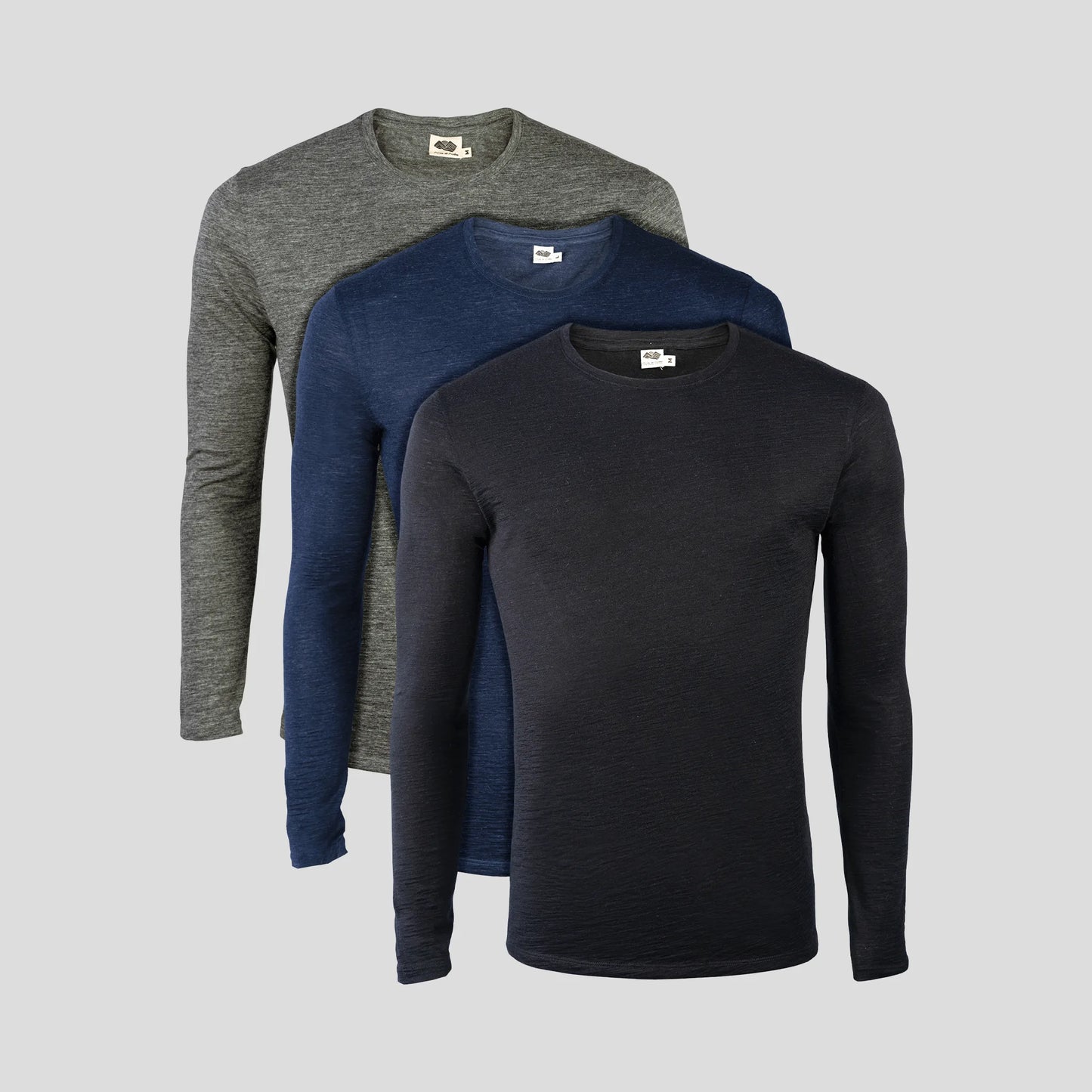 3 Pack - Men's Alpaca Wool Long Sleeve Base Layer cover