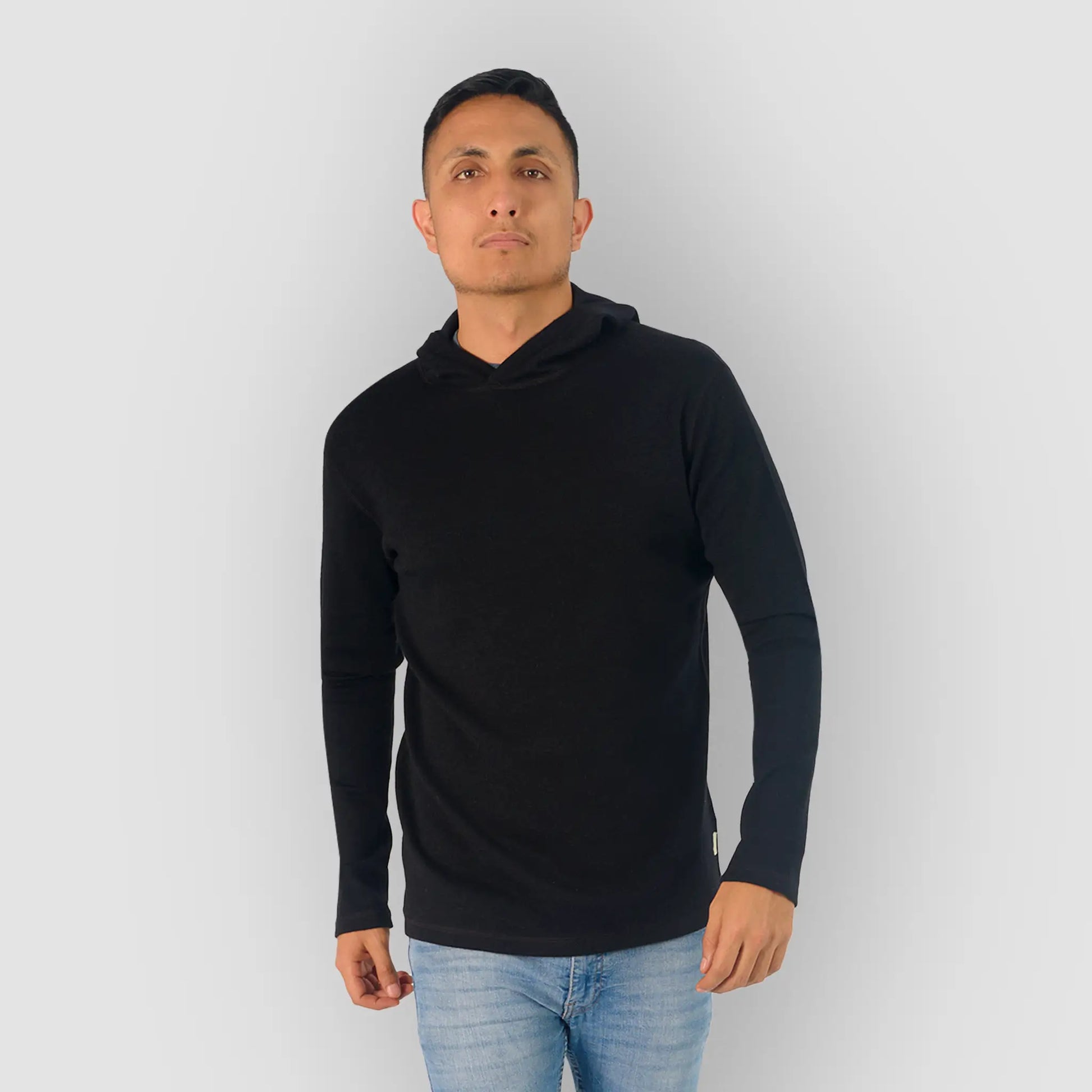 Men color black hoodie 2025