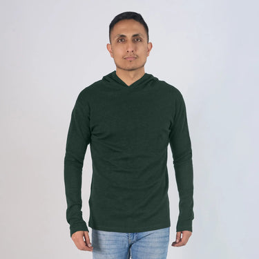 mens high performance pullover hoodie lightweight color dark teal