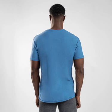 mens lightweight crew pocket color baby blue