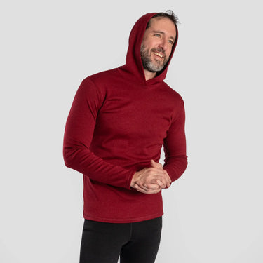 mens most comfortable pullover hoodie midweight color maroon