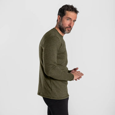 mens most comfortable sweater midweight color green