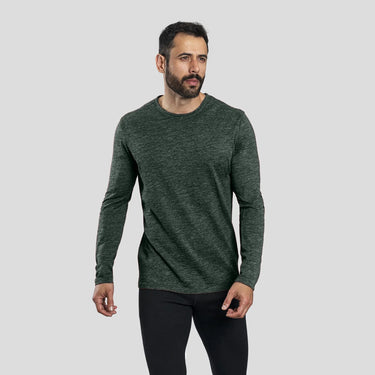 mens temperature regulate long sleeve tshirt color dark teal