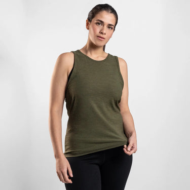 womens green running tank top ultralight color green