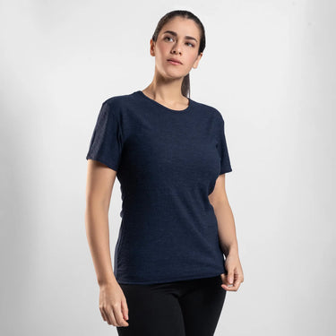 womens hypoallergenic running tshirt ultralight color navy blue