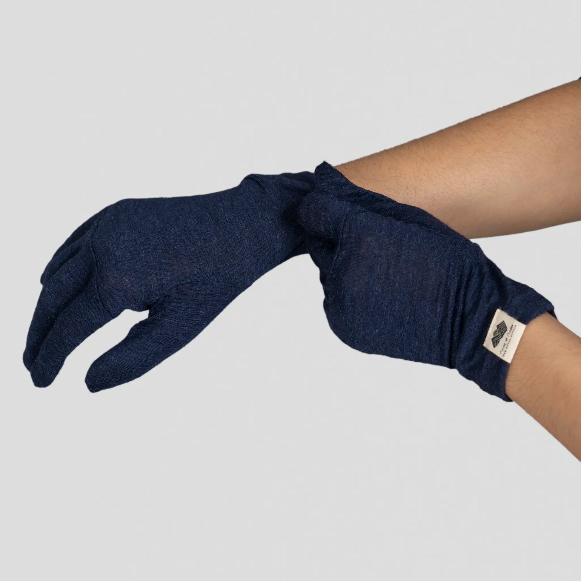 Unisex Alpaca Wool Gloves: 300 Lightweight color Navy Blue