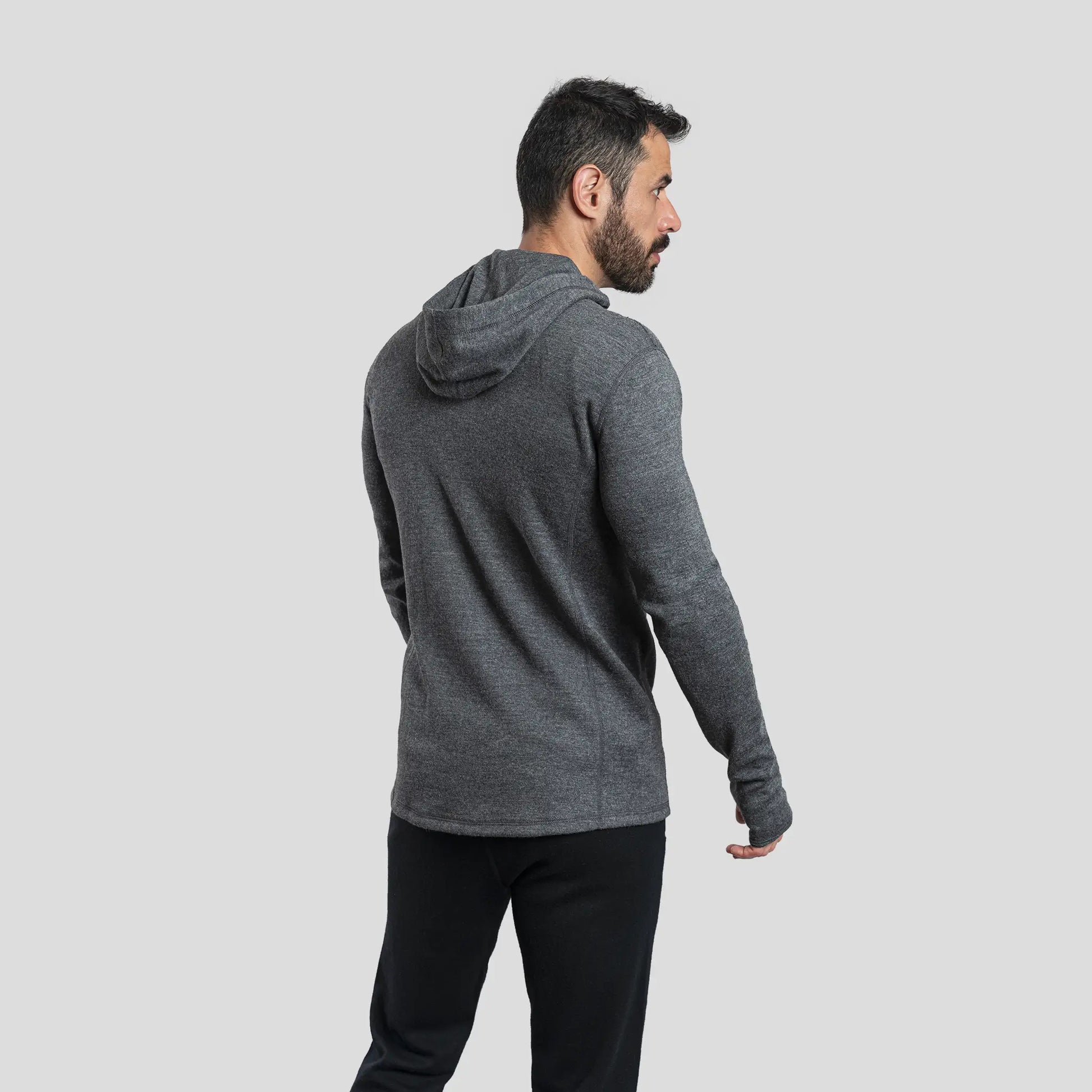 mens most comfortable hoodie jacket full zip color gray