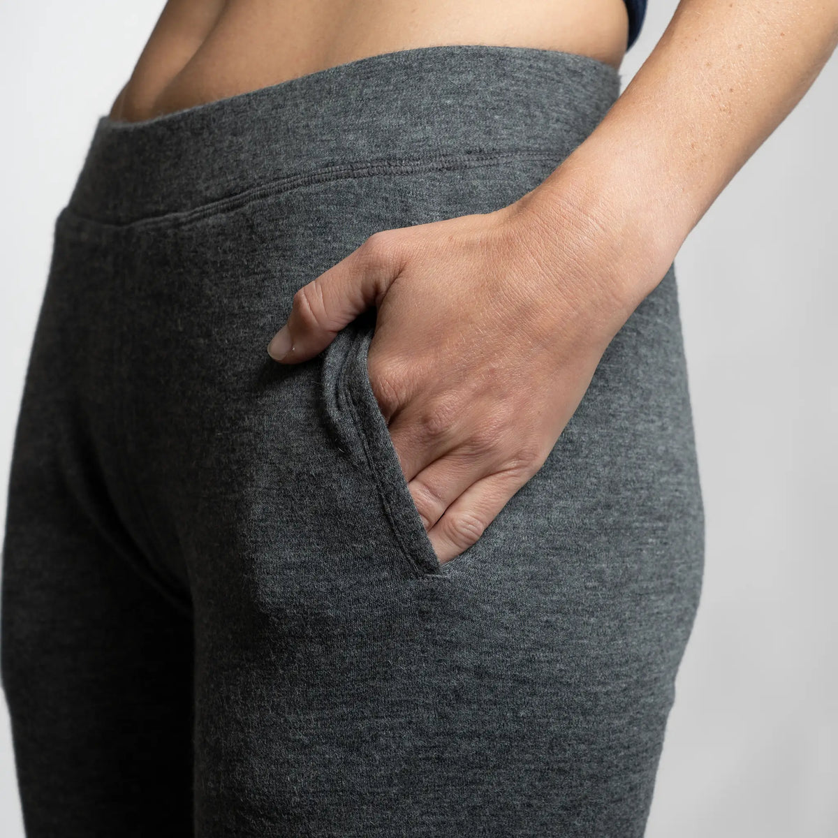  womens thermal wool joggers lightweight color gray