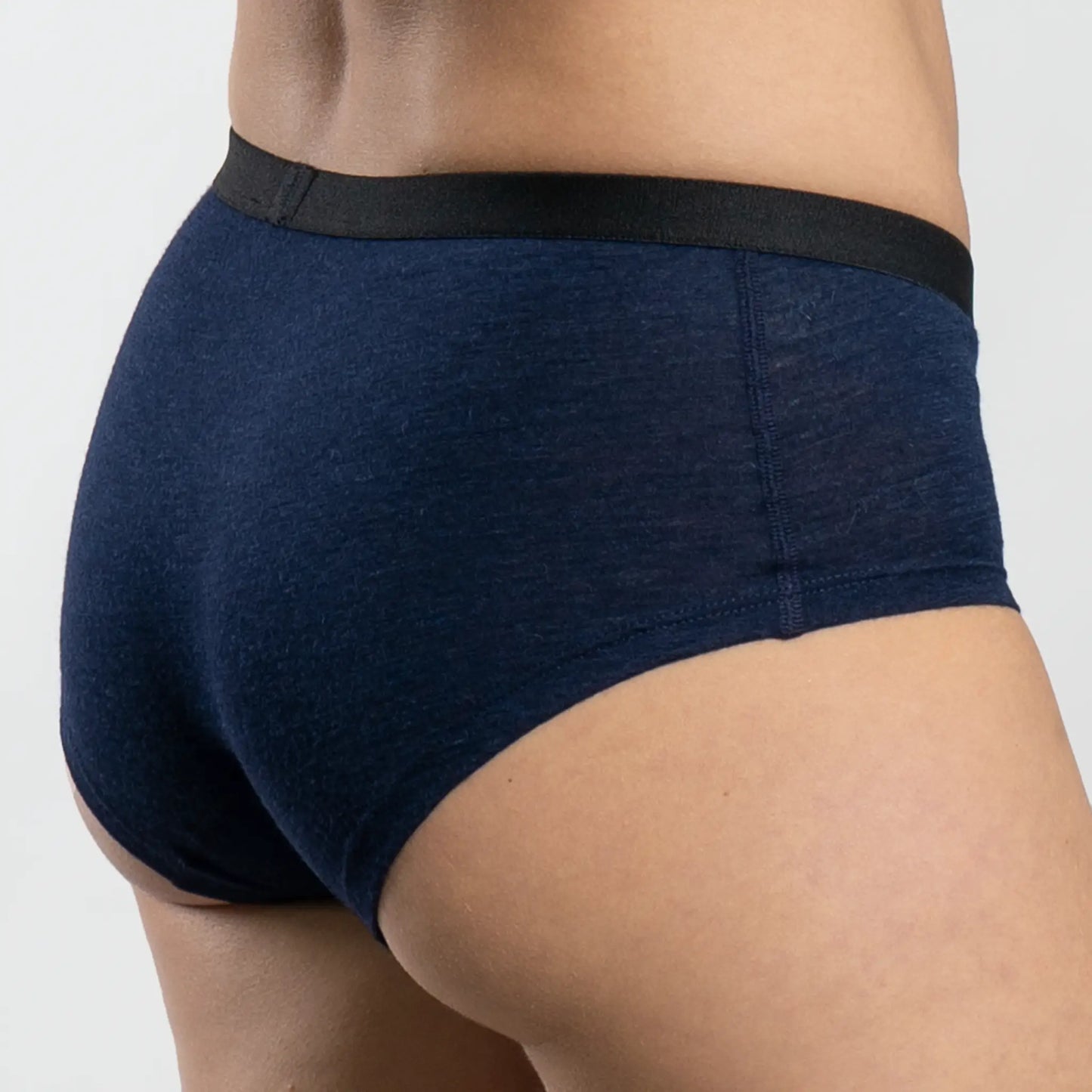 womens thermal wool panties ultralight color navy blue