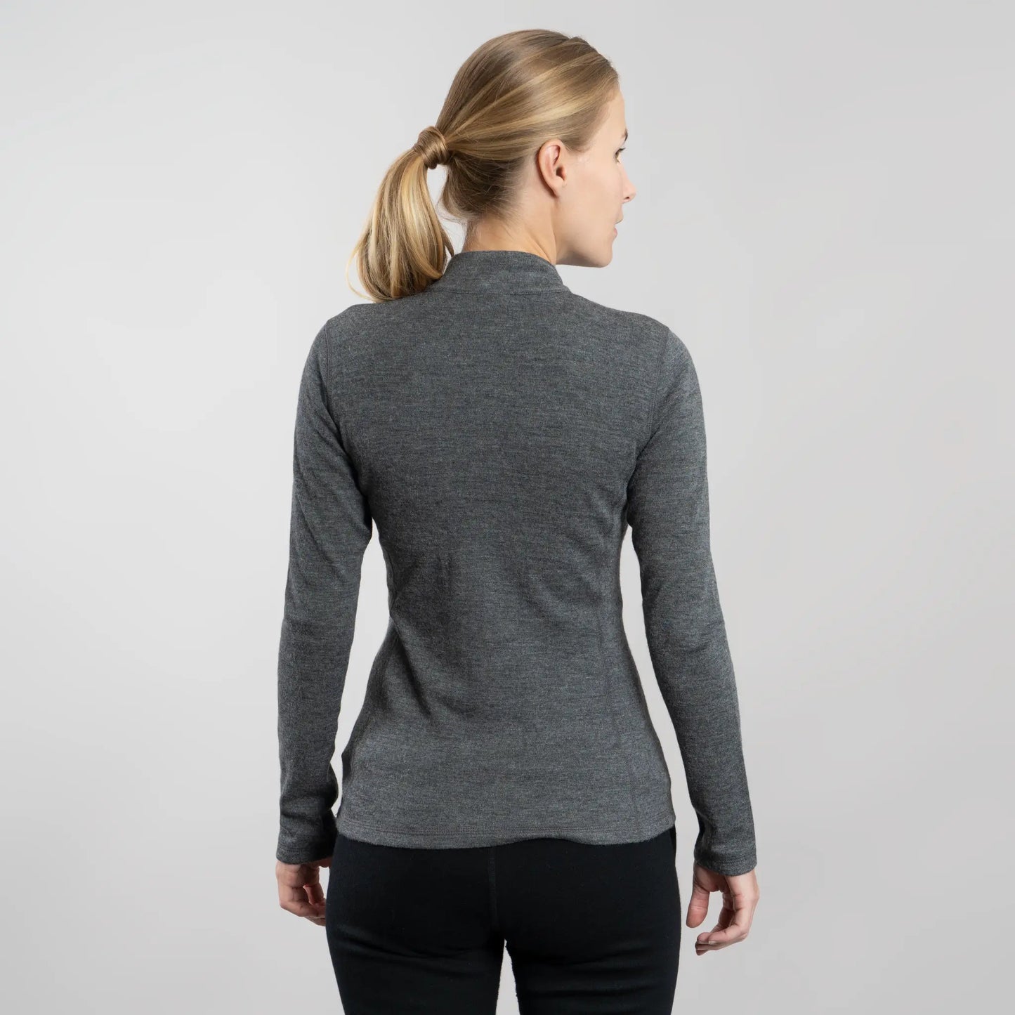 womens ultimate outdoor baselayer half zip color gray