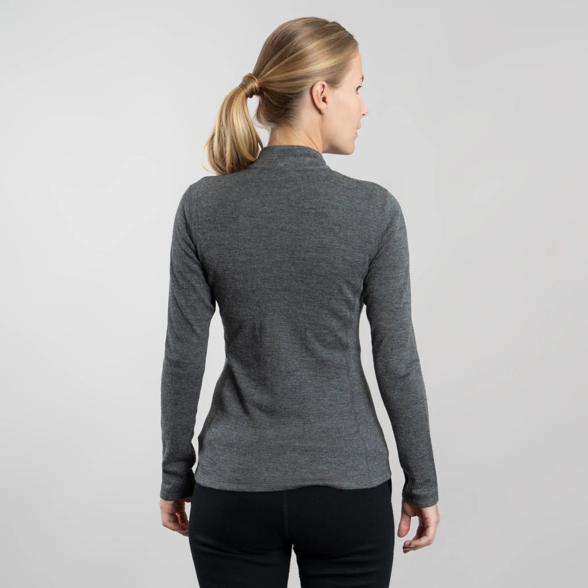 womens ultimate outdoor baselayer half zip color gray